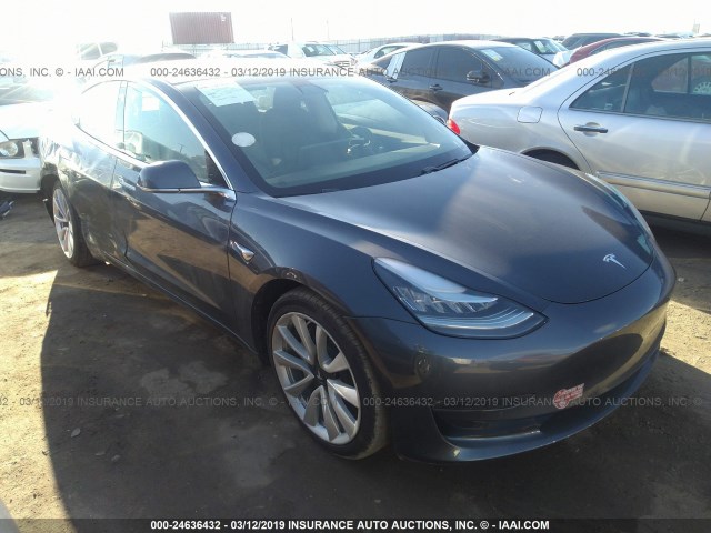 5YJ3E1EA8JF060603 - 2018 TESLA MODEL 3 GRAY photo 1