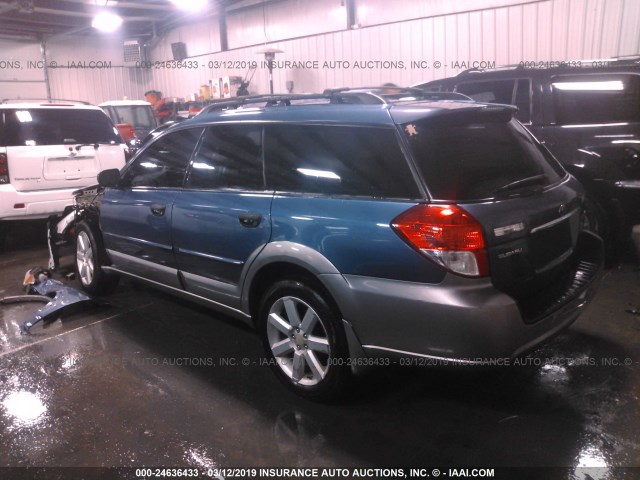 4S4BP61C587303600 - 2008 SUBARU OUTBACK 2.5I BLUE photo 3