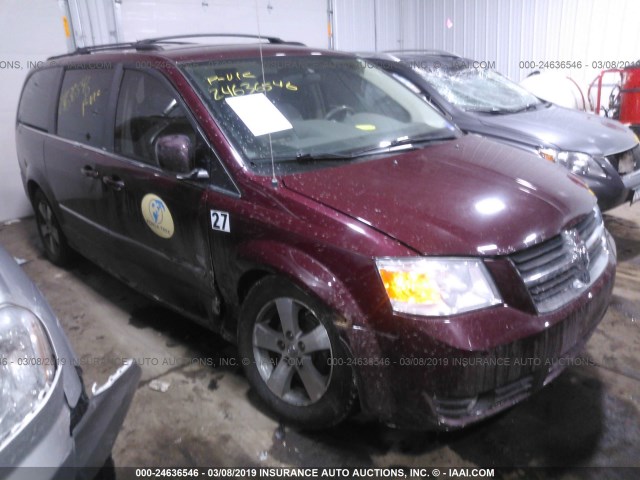 2D8HN54X59R645773 - 2009 DODGE GRAND CARAVAN SXT BURGUNDY photo 1