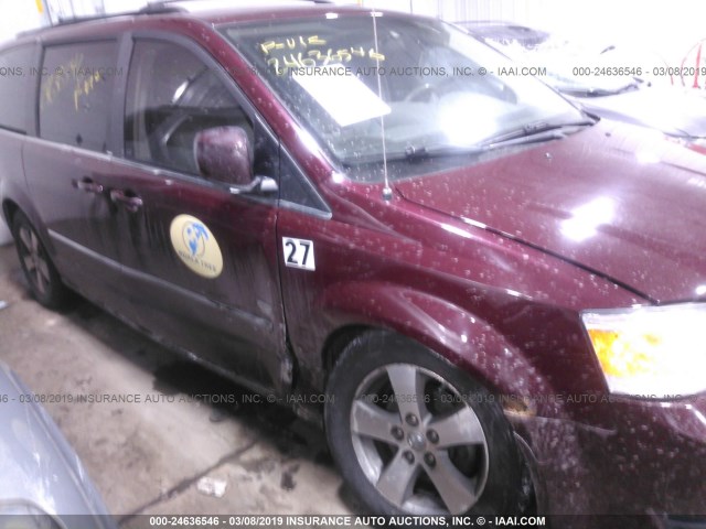 2D8HN54X59R645773 - 2009 DODGE GRAND CARAVAN SXT BURGUNDY photo 6