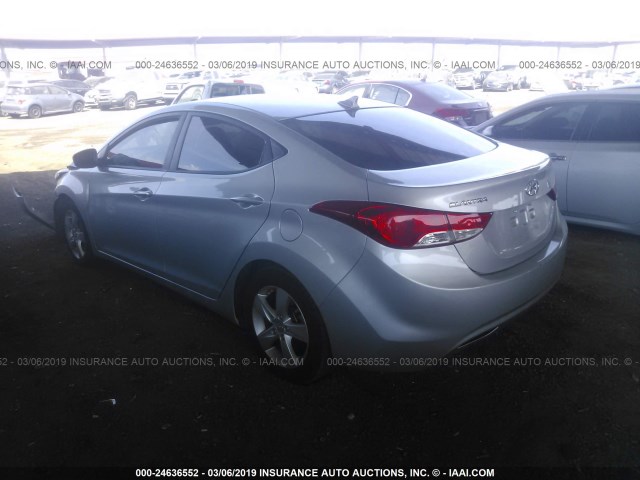 5NPDH4AE0DH158889 - 2013 HYUNDAI ELANTRA GLS/LIMITED SILVER photo 3