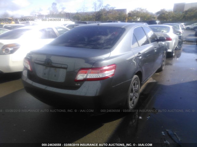 4T1BF3EK2AU008576 - 2010 TOYOTA CAMRY SE/LE/XLE GRAY photo 4