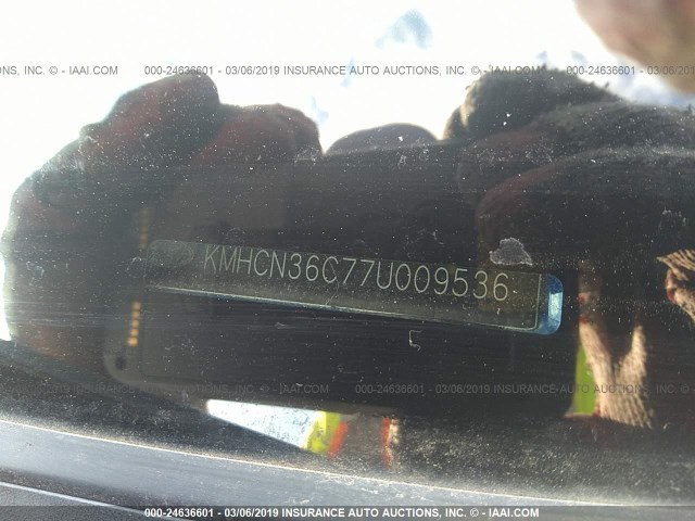 KMHCN36C77U009536 - 2007 HYUNDAI ACCENT SE BLUE photo 9