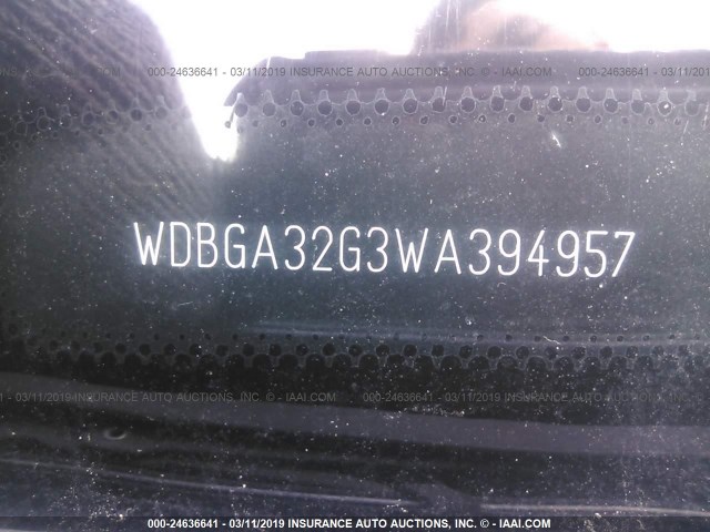 WDBGA32G3WA394957 - 1998 MERCEDES-BENZ S 320W BLACK photo 9