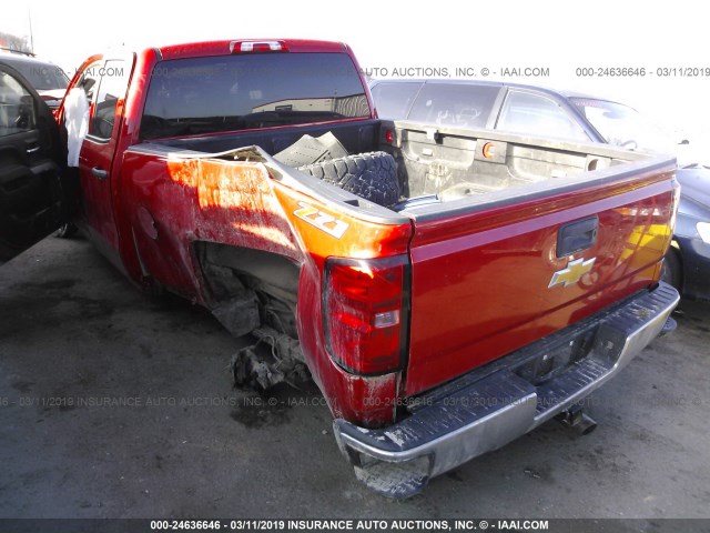 1GCVKRECXEZ116834 - 2014 CHEVROLET SILVERADO K1500 LT RED photo 3