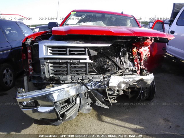 1GCVKRECXEZ116834 - 2014 CHEVROLET SILVERADO K1500 LT RED photo 6