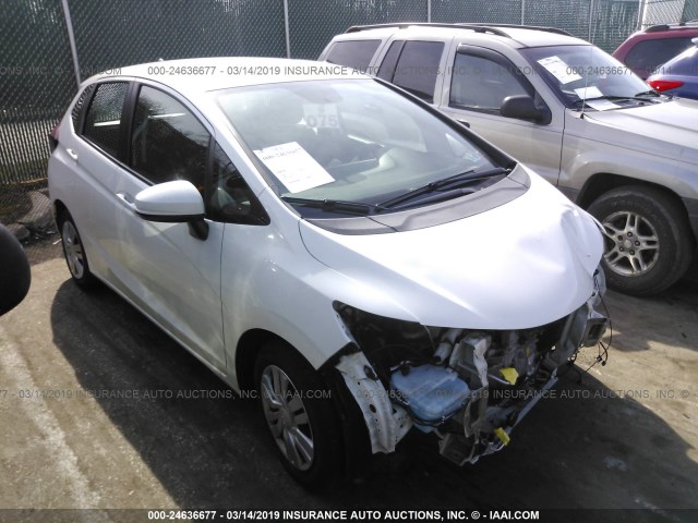 3HGGK5H50FM726499 - 2015 HONDA FIT LX WHITE photo 1