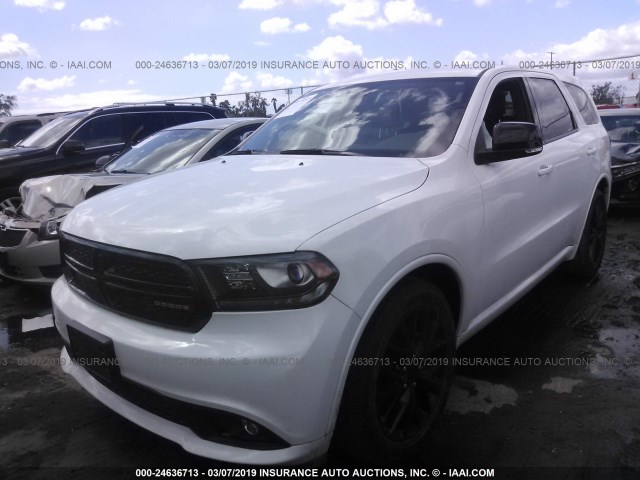 1C4RDHDG1FC694979 - 2015 DODGE DURANGO LIMITED WHITE photo 2