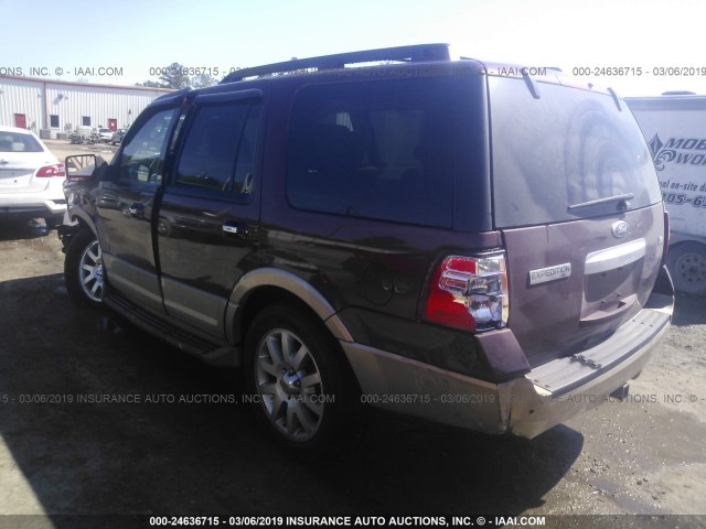 1FMJU1H51BEF25813 - 2011 FORD EXPEDITION XLT/KING RANCH RED photo 3
