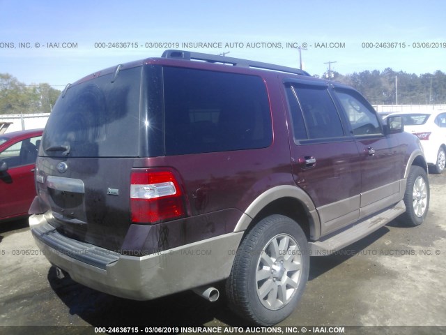 1FMJU1H51BEF25813 - 2011 FORD EXPEDITION XLT/KING RANCH RED photo 4