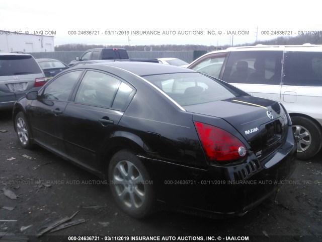 1N4BA41E77C818914 - 2007 NISSAN MAXIMA SE/SL BLACK photo 3