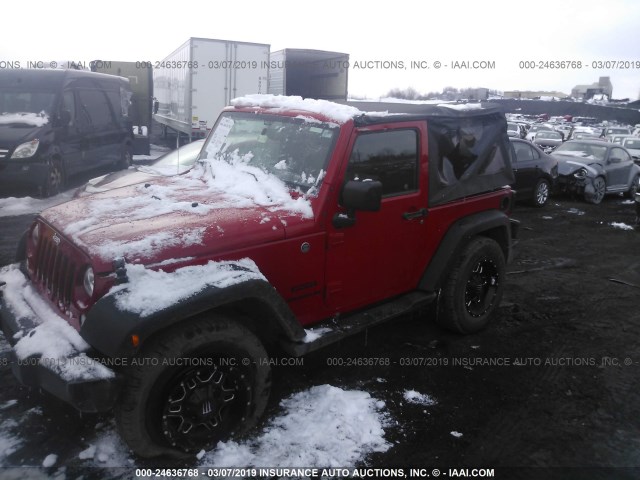 1C4AJWAGXEL259097 - 2014 JEEP WRANGLER SPORT წითელი ფოტო 6