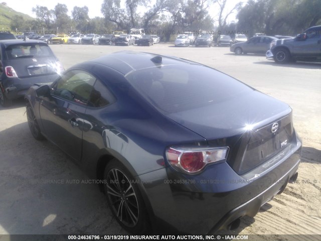 JF1ZNAA17F8712043 - 2015 TOYOTA SCION FR-S GRAY photo 3