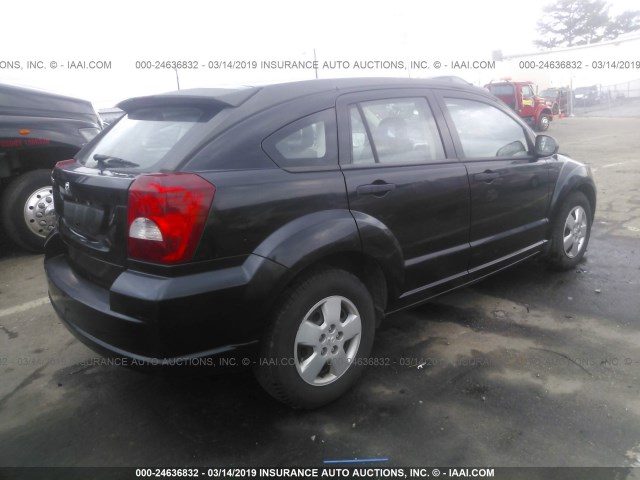 1B3HB28B77D155308 - 2007 DODGE CALIBER BLACK photo 4