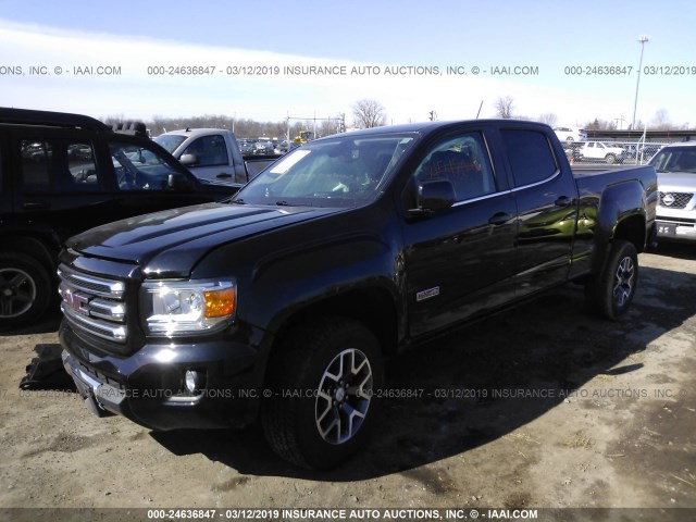 1GTG6CE33G1102270 - 2016 GMC CANYON SLE BLACK photo 2