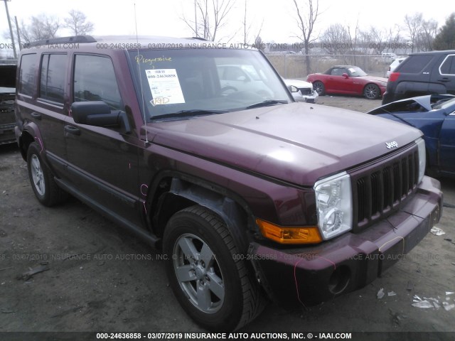 1J8HG48K36C368944 - 2006 JEEP COMMANDER MAROON photo 1