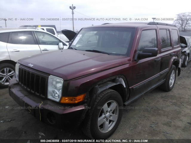1J8HG48K36C368944 - 2006 JEEP COMMANDER MAROON photo 2