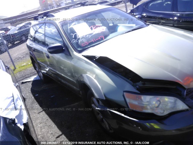 4S4BP61C967345491 - 2006 SUBARU LEGACY OUTBACK 2.5I GREEN photo 1