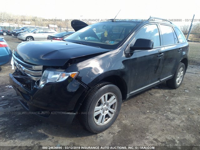 2FMDK38C67BB71836 - 2007 FORD EDGE SEL BLACK photo 2