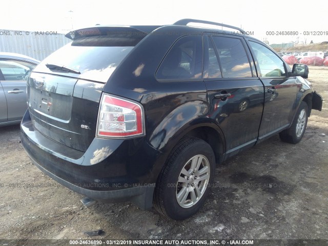 2FMDK38C67BB71836 - 2007 FORD EDGE SEL BLACK photo 4