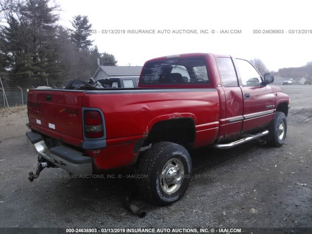 3B7KF23Z82M254181 - 2002 DODGE RAM 2500 RED photo 4