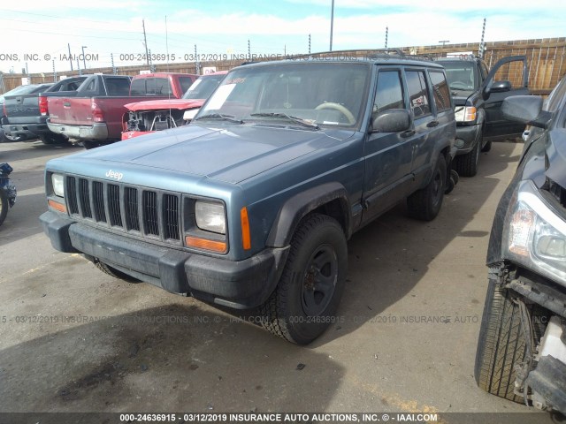 1J4FJ68SXWL222661 - 1998 JEEP CHEROKEE SPORT/CLASSIC BLUE photo 2