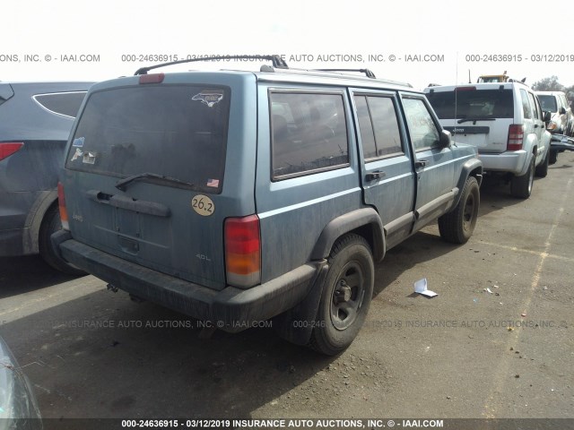 1J4FJ68SXWL222661 - 1998 JEEP CHEROKEE SPORT/CLASSIC BLUE photo 4