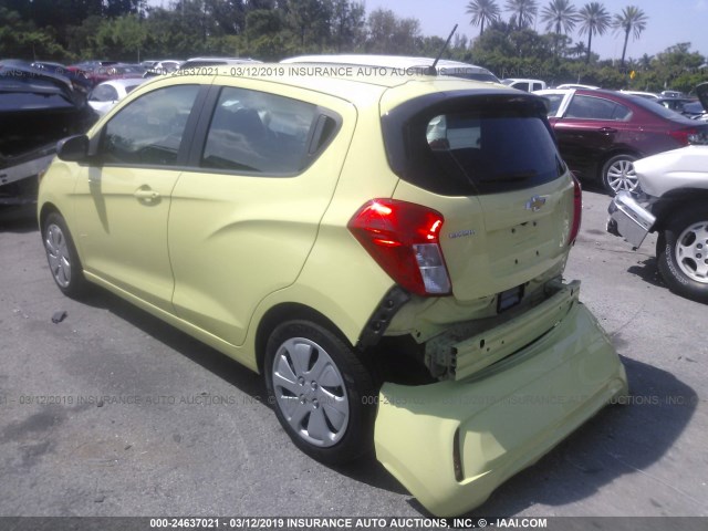 KL8CB6SA3JC451920 - 2018 CHEVROLET SPARK LS YELLOW photo 3