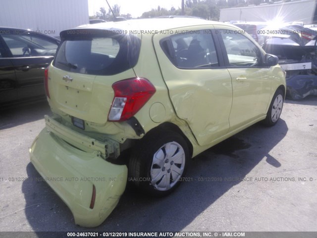 KL8CB6SA3JC451920 - 2018 CHEVROLET SPARK LS YELLOW photo 4