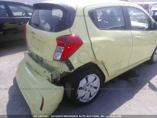 KL8CB6SA3JC451920 - 2018 CHEVROLET SPARK LS YELLOW photo 6