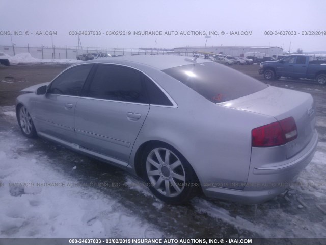 WAUML44E55N004669 - 2005 AUDI A8 L QUATTRO SILVER photo 3