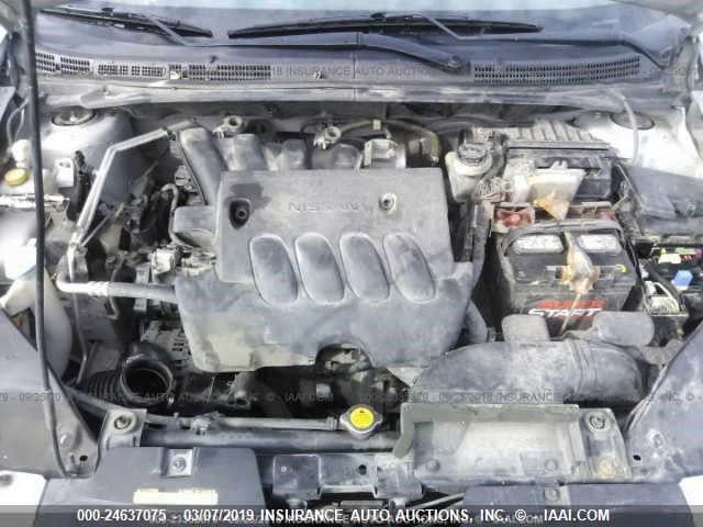 3N1AB61E39L639228 - 2009 NISSAN SENTRA 2.0/2.0S/2.0SL SILVER photo 10