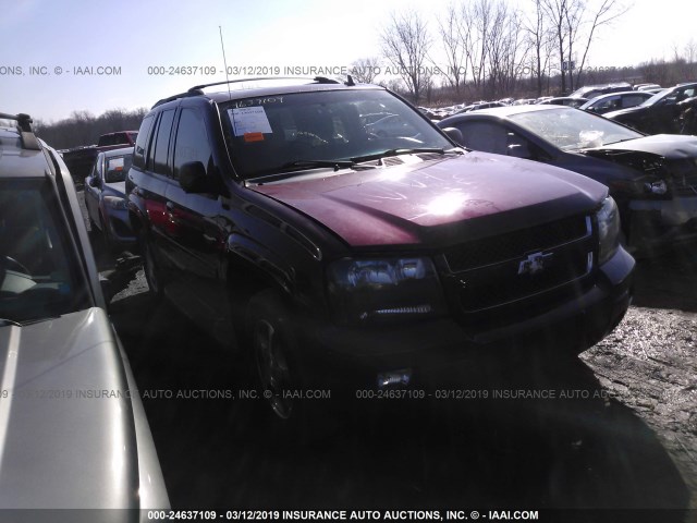 1GNDS13S082254054 - 2008 CHEVROLET TRAILBLAZER LS/LT RED photo 1