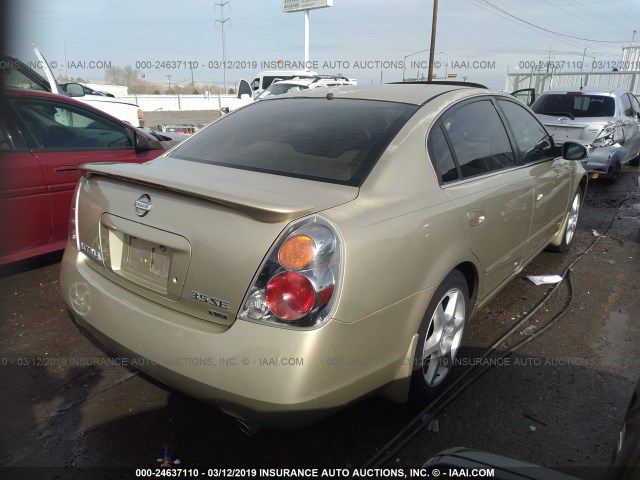 1N4BL11E52C140519 - 2002 NISSAN ALTIMA SE GOLD photo 4