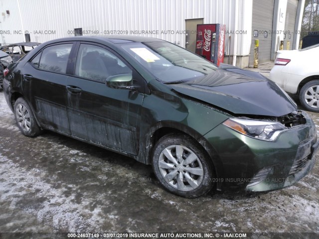 2T1BURHE9FC456255 - 2015 TOYOTA COROLLA L/LE/LE PLS/PRM/S/S PLS 绿色 照片 1