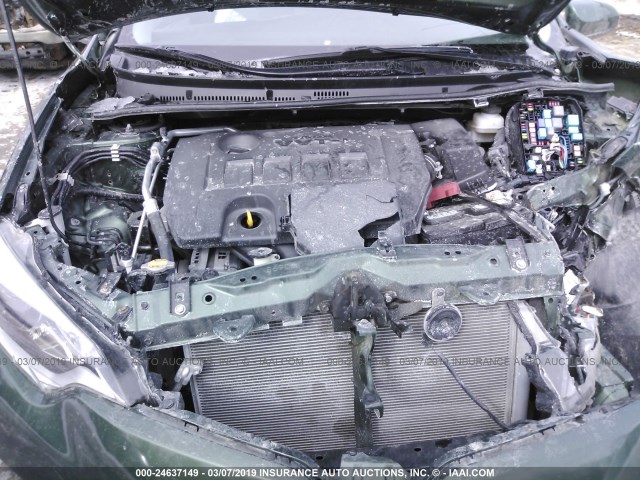 2T1BURHE9FC456255 - 2015 TOYOTA COROLLA L/LE/LE PLS/PRM/S/S PLS 绿色 照片 10
