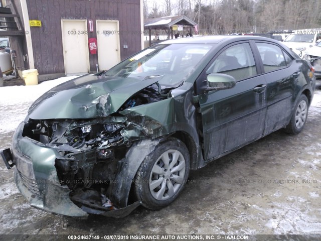 2T1BURHE9FC456255 - 2015 TOYOTA COROLLA L/LE/LE PLS/PRM/S/S PLS 绿色 照片 2
