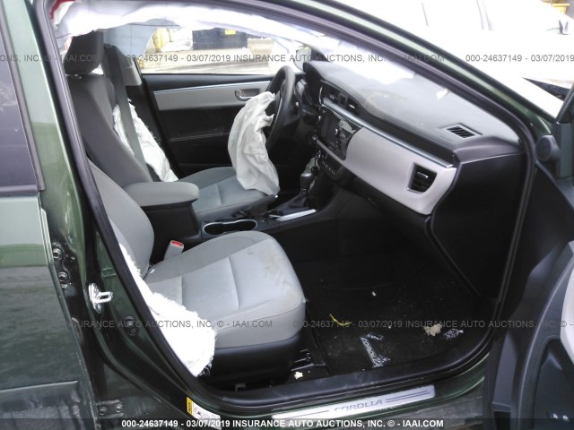 2T1BURHE9FC456255 - 2015 TOYOTA COROLLA L/LE/LE PLS/PRM/S/S PLS 绿色 照片 5
