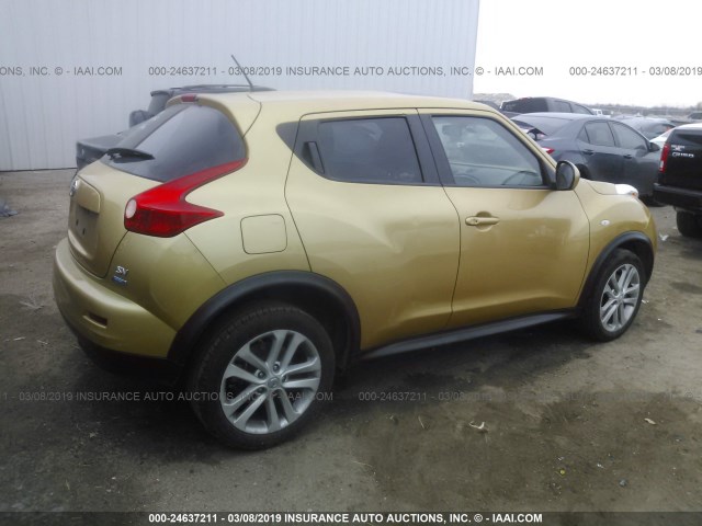 JN8AF5MR2DT206406 - 2013 NISSAN JUKE S/SV/SL GOLD photo 4