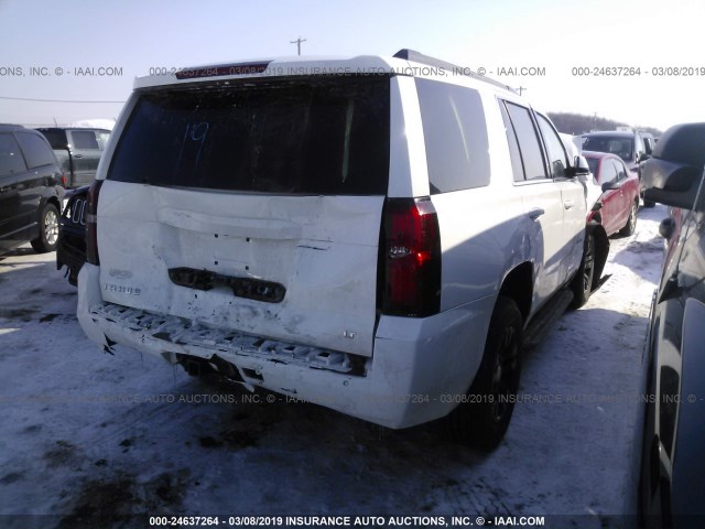 1GNSKBKC5JR100329 - 2018 CHEVROLET TAHOE K1500 LT WHITE photo 4