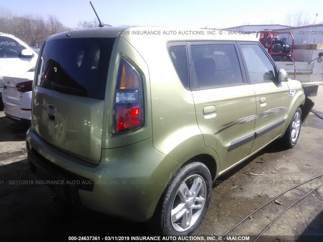 KNDJT2A26A7178690 - 2010 KIA SOUL +/!/SPORT GREEN photo 4