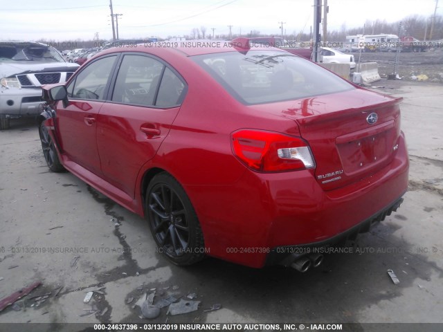 JF1VA1C64J9827575 - 2018 SUBARU WRX PREMIUM RED photo 3