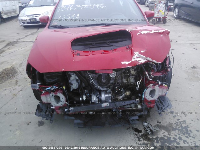 JF1VA1C64J9827575 - 2018 SUBARU WRX PREMIUM RED photo 6