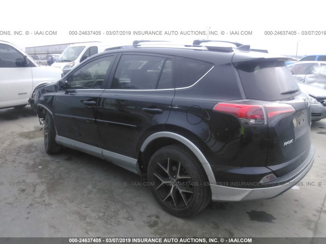 JTMNFREV1GJ075081 - 2016 TOYOTA RAV4 SE BLACK photo 3