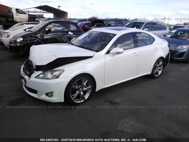 JTHBK262795104135 - 2009 LEXUS IS 250 WHITE photo 2