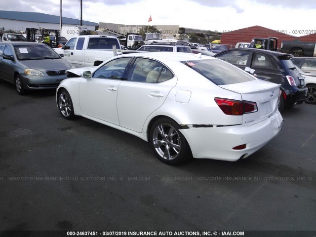 JTHBK262795104135 - 2009 LEXUS IS 250 WHITE photo 3