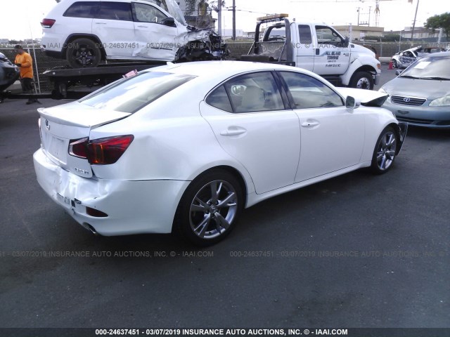 JTHBK262795104135 - 2009 LEXUS IS 250 WHITE photo 4