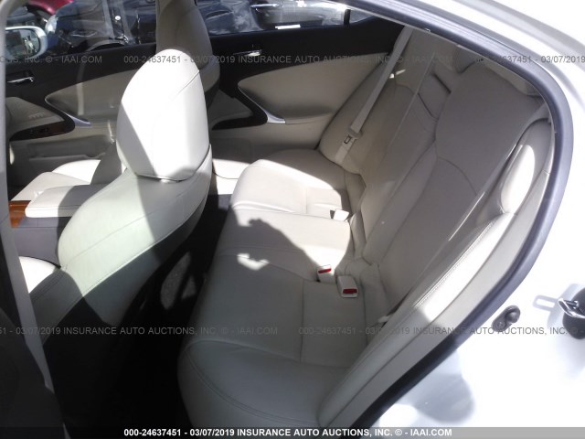 JTHBK262795104135 - 2009 LEXUS IS 250 WHITE photo 8