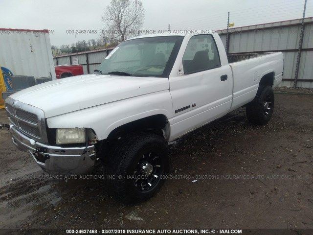 1B7KF26Z0VJ628019 - 1997 DODGE RAM 2500 WHITE photo 2