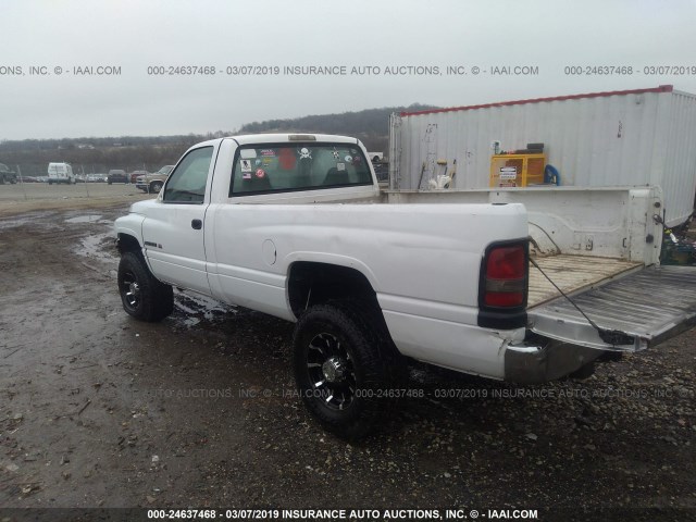 1B7KF26Z0VJ628019 - 1997 DODGE RAM 2500 WHITE photo 3